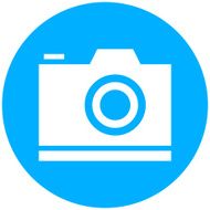 Digital Camera icon on a round button - RoundSeries