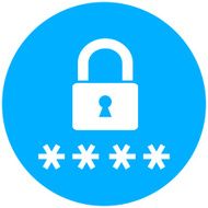 Security icon on a round button - RoundSeries