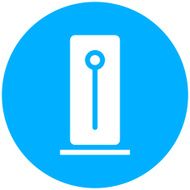 Hard Drive icon on a round button - RoundSeries