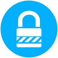 Padlock icon on a round button - RoundSeries