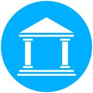 Bank icon on a round button - RoundSeries N4