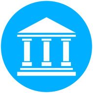 Bank icon on a round button - RoundSeries N5
