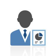 Businessman icon on a white background - RoyalSeries N13