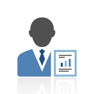 Businessman icon on a white background - RoyalSeries N14
