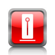 Hard Drive icon on a square button - RubyRedSeries