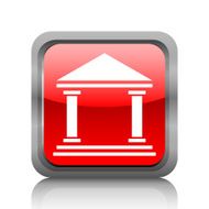 Bank icon on a square button - RubyRedSeries N4