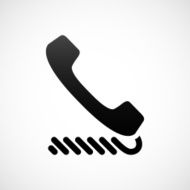 Telephone icon on a white background - ShadeSeries