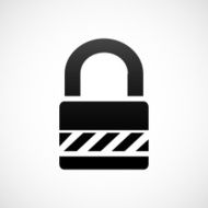 Padlock icon on a white background - ShadeSeries