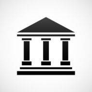 Bank icon on a white background - ShadeSeries N5