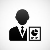 Businessman icon on a white background - ShadeSeries N13