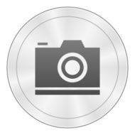 Digital Camera icon on a round button - SharpSeries