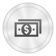 Money icon on a round button - SharpSeries