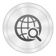 Globe icon on a round button - SharpSeries