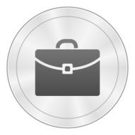 Briefcase icon on a round button - SharpSeries