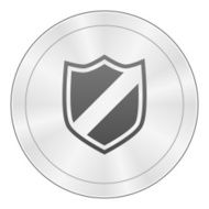 Shield icon on a round button - SharpSeries N2