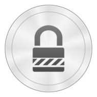 Padlock icon on a round button - SharpSeries
