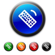 Computer Keyboard icon on round buttons - ShinedSeries