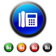 Office Telephone icon on round buttons - ShinedSeries