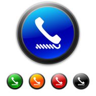 Telephone icon on round buttons - ShinedSeries