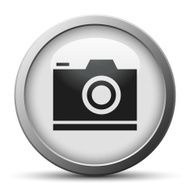 Digital Camera icon on a silver button - SilverSeries