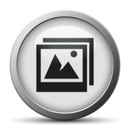 Photographs icon on a silver button - SilverSeries