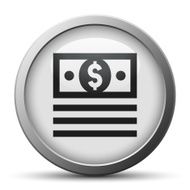 Money icon on a silver button - SilverSeries N2