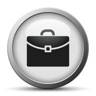 Briefcase icon on a silver button - SilverSeries