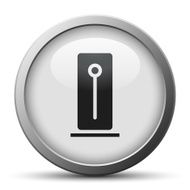 Hard Drive icon on a silver button - SilverSeries