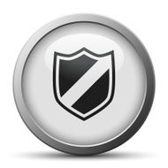 Shield icon on a silver button - SilverSeries N2
