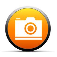 Digital Camera icon on a round button - SimpleSeries