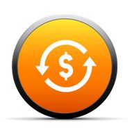 Exchange Rate icon on a round button - SimpleSeries
