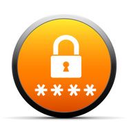 Security icon on a round button - SimpleSeries