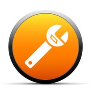 Wrench icon on a round button - SimpleSeries