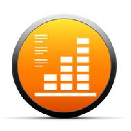 Bar Graph icon on a round button - SimpleSeries N47