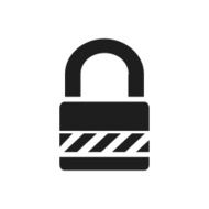 Padlock icon on a white background - SingleSeries