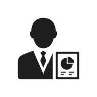 Businessman icon on a white background - SingleSeries N13