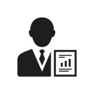 Businessman icon on a white background - SingleSeries N14