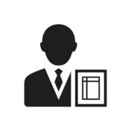 Businessman icon on a white background - SingleSeries N15
