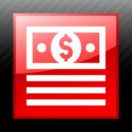 Money icon on a square button - SleekSeries N2