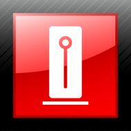 Hard Drive icon on a square button - SleekSeries