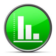 Bar Graph icon on a round button - SlenderSeries N48