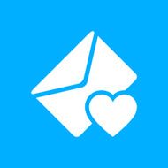 Email icon on a blue background - SmoothSeries