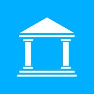Bank icon on a blue background - SmoothSeries N4