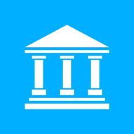 Bank icon on a blue background - SmoothSeries N5