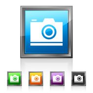 Digital Camera icon on square buttons - SquaredSeries