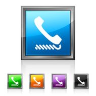 Telephone icon on square buttons - SquaredSeries