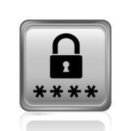 Security icon on a square button - SteelSeries