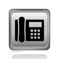 Office Telephone icon on a square button - SteelSeries