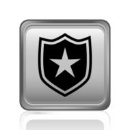 Shield icon on a square button - SteelSeries
