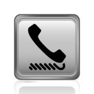 Telephone icon on a square button - SteelSeries